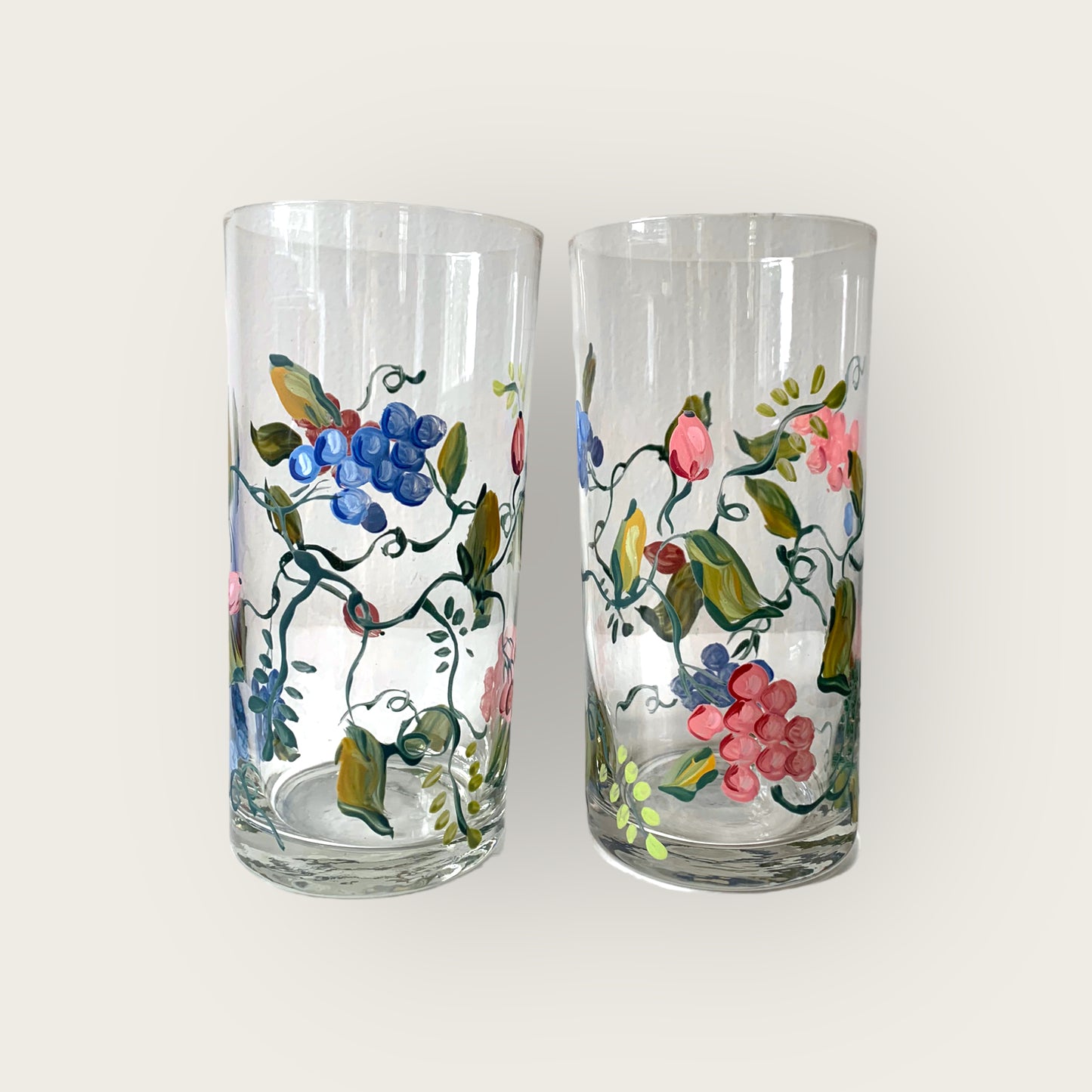 floral glass set