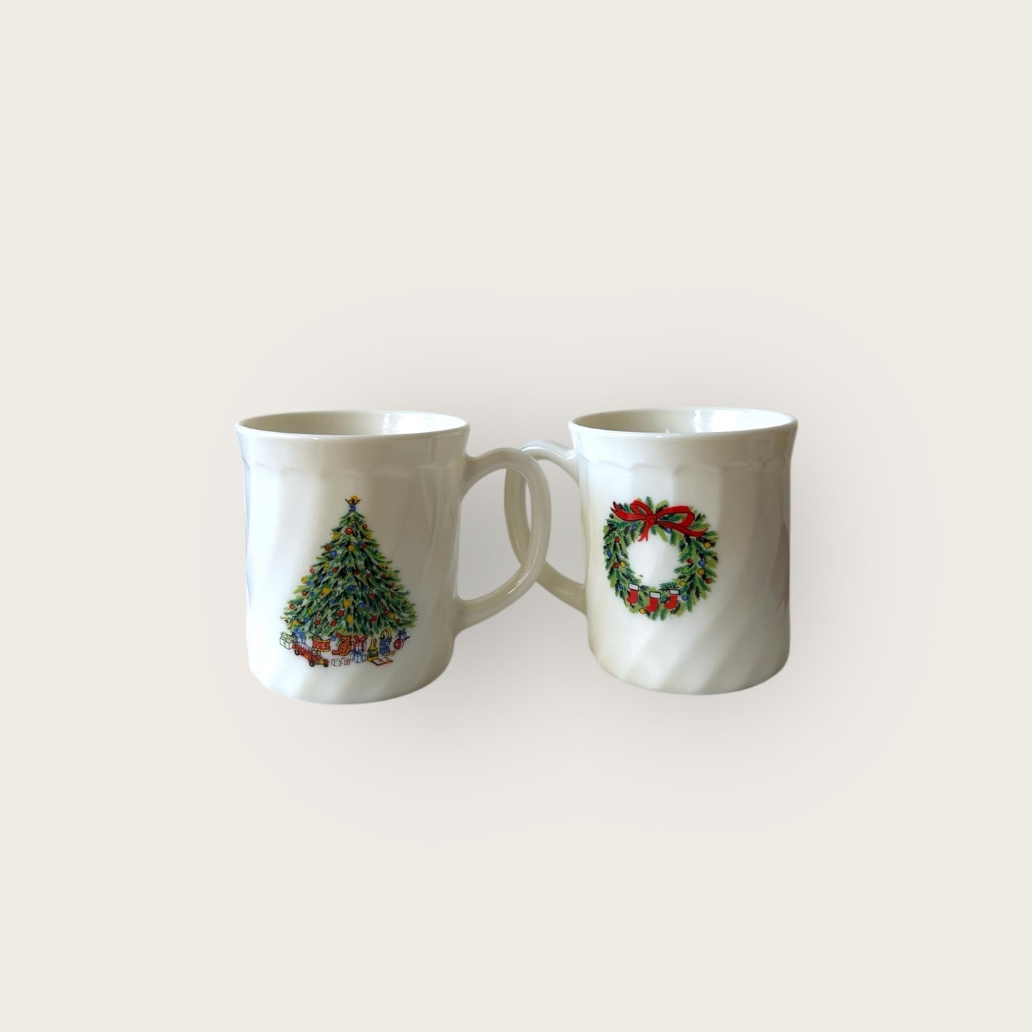 vintage christmas mugs