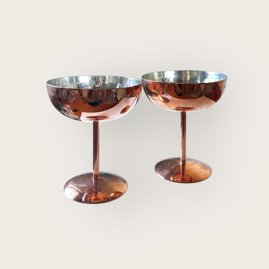 vintage copper coupe set