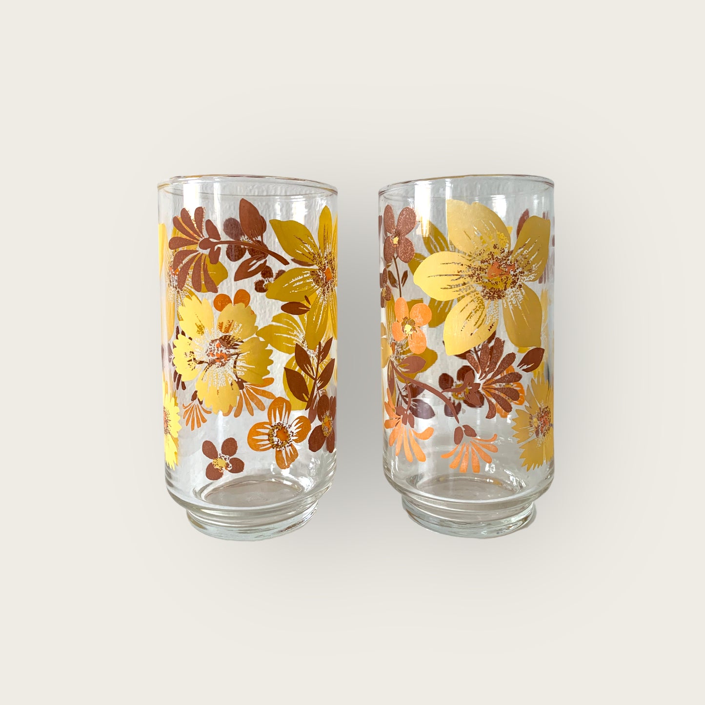 floral etched glassware