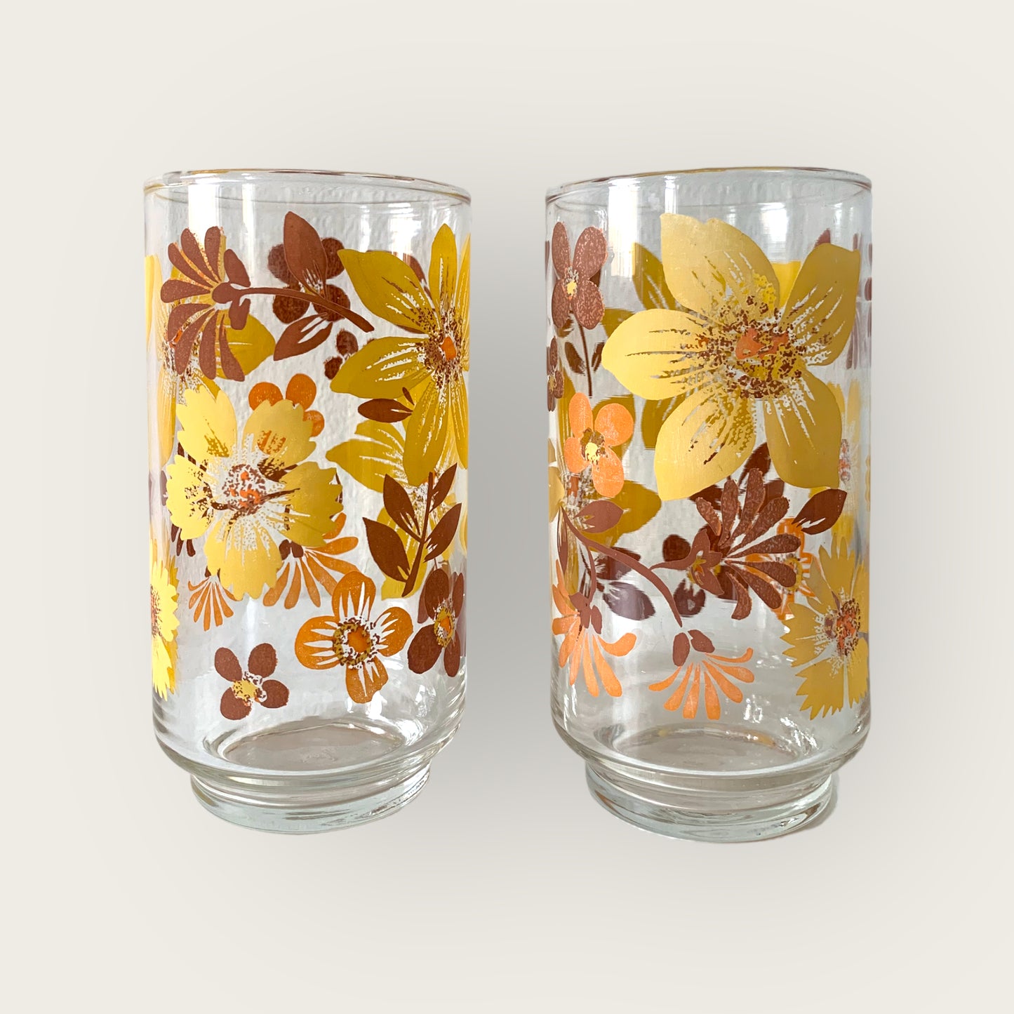 floral etched glassware