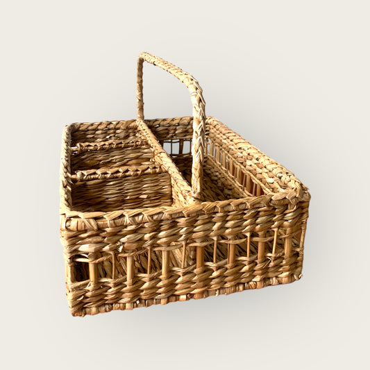 woven silverware caddy