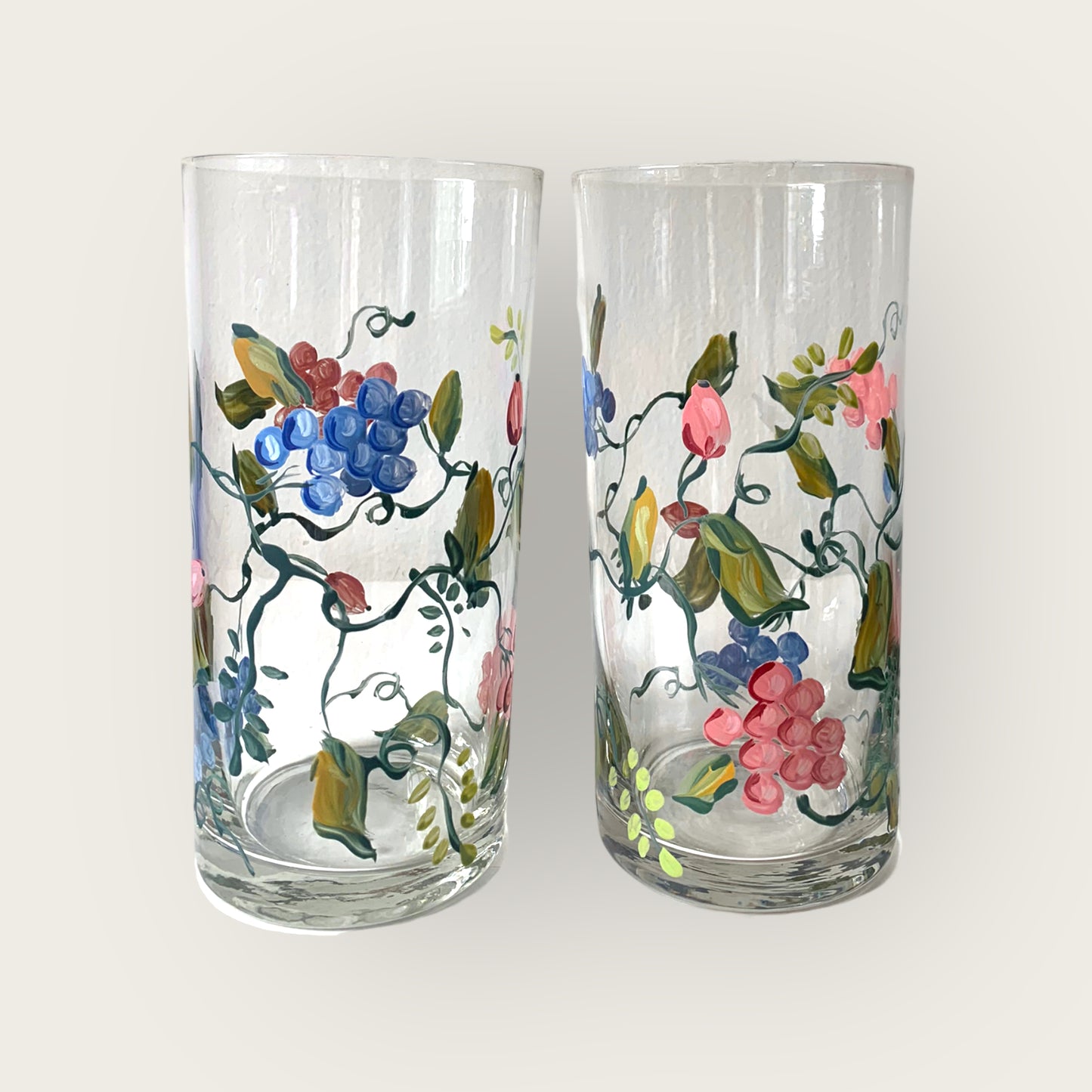 floral glass set