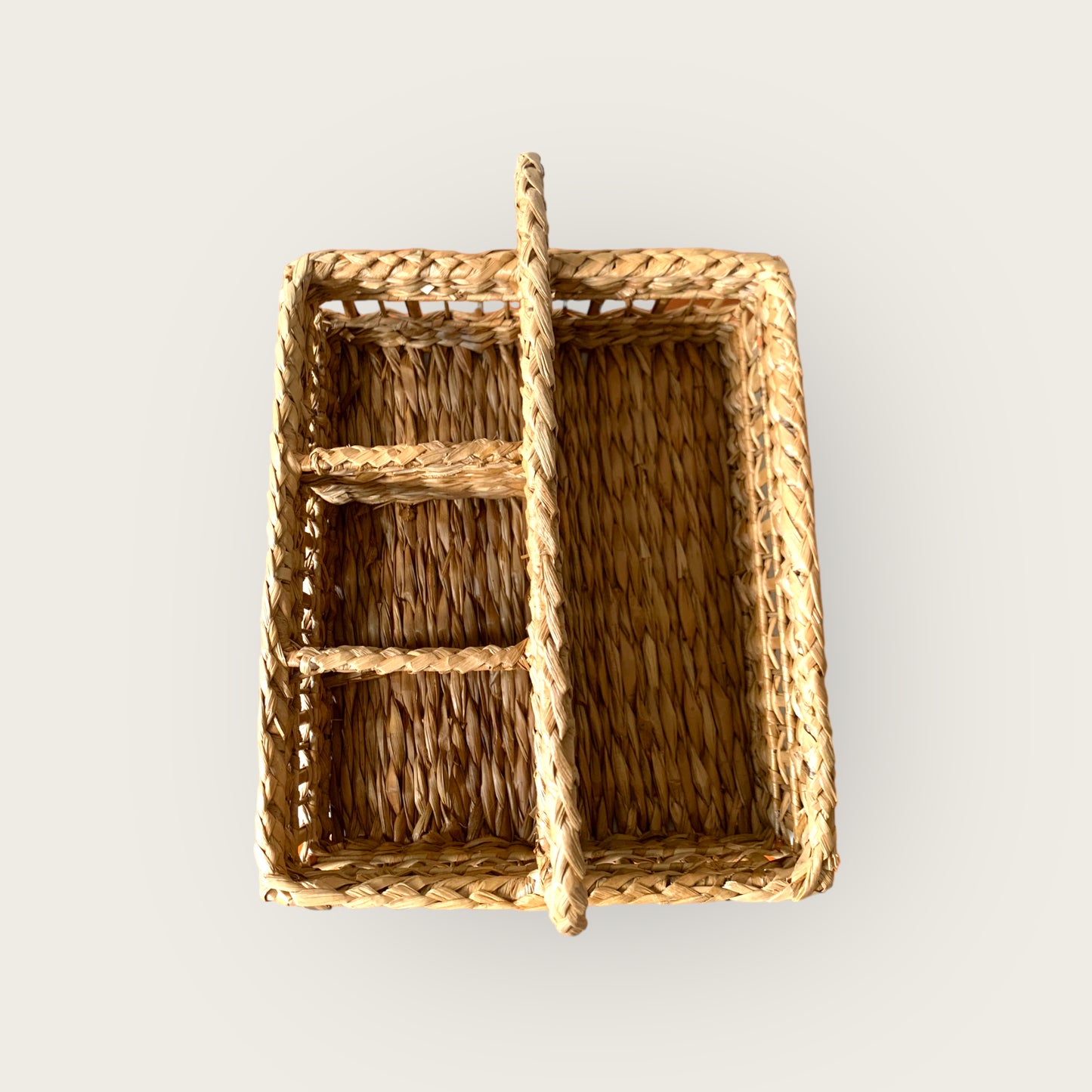 woven silverware caddy