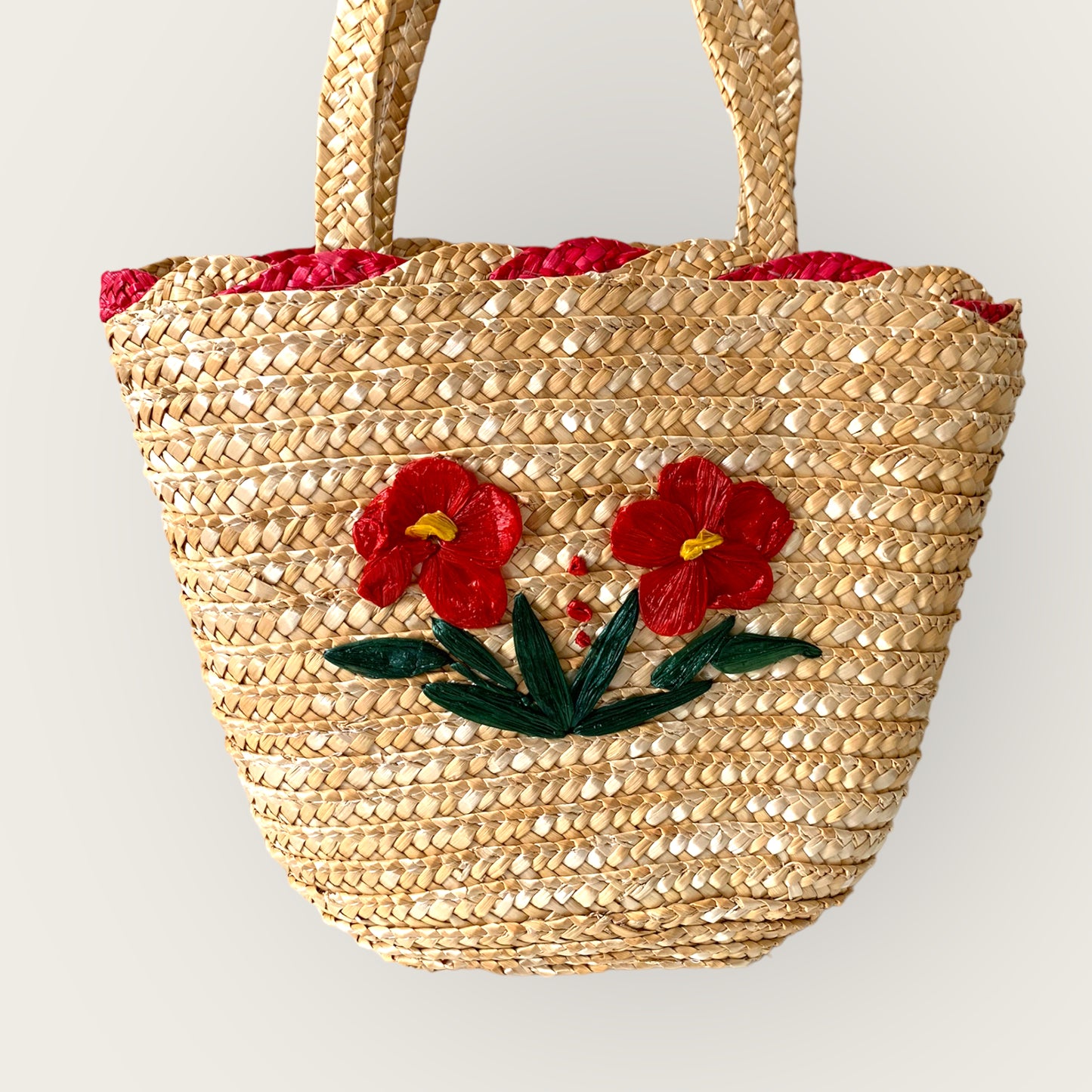 floral basket bag