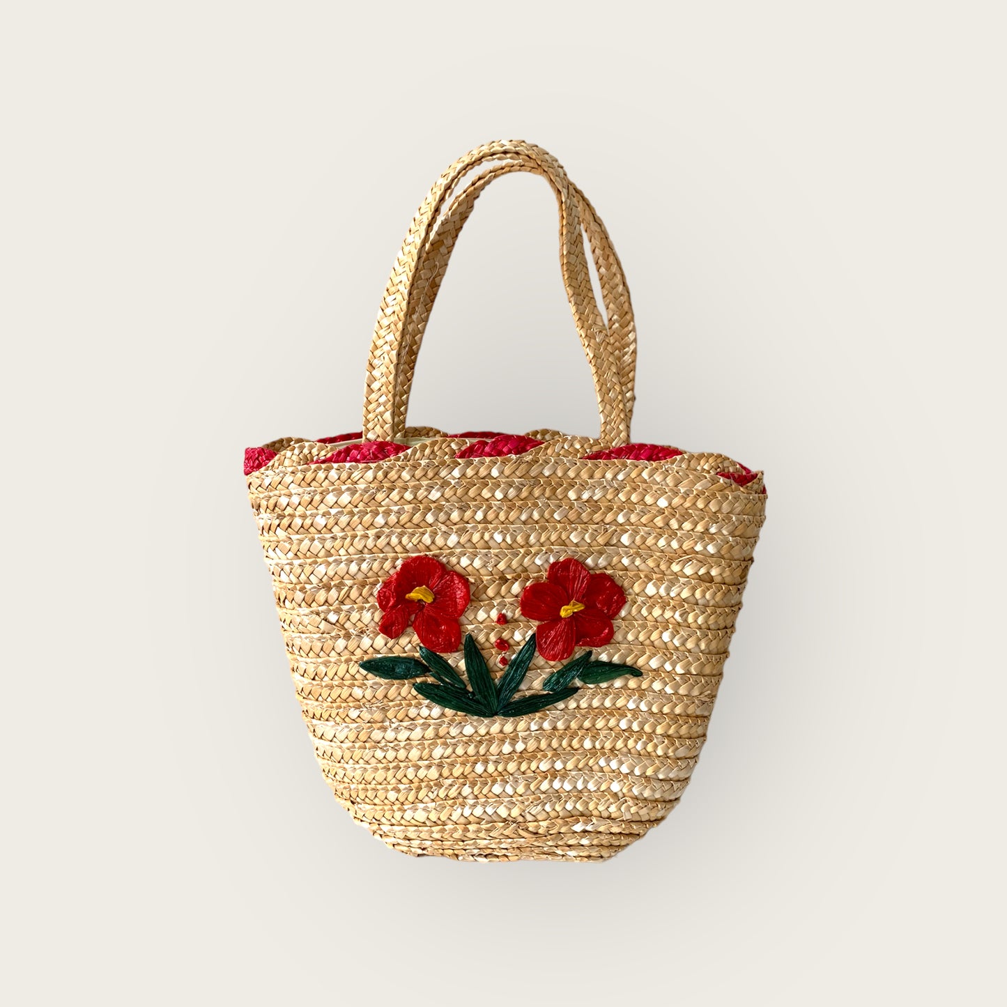 floral basket bag