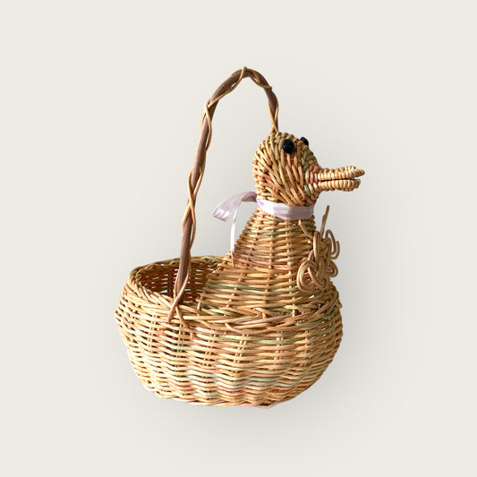 vintage wicker duck basket